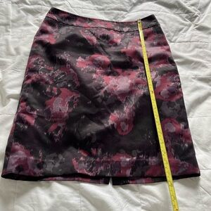 Ann Taylor Black and Pink Floral Skirt size 8